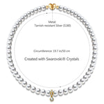 Golden Heart Tarnish-resistant Silver 8mm Pearl Necklace In 14K Gold Plated - Created With Swarovski® Pearls