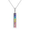 Sterling Silver Kaleidoscope Dream Charm Necklace In White Gold Plated -  Handcrafted with Swarovski® Crystals