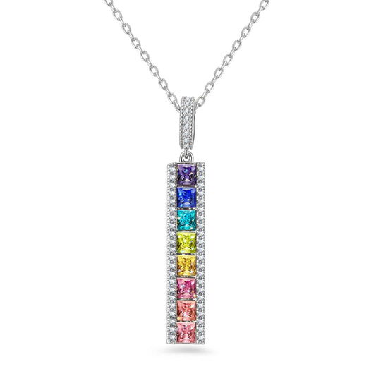 gona- Sterling Silver Kaleidoscope Dream Charm Necklace In White Gold Plated -  Handcrafted with Swarovski® Crystals