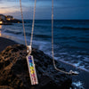 Sterling Silver Kaleidoscope Dream Charm Necklace In White Gold Plated - Handcrafted with Swarovski® Crystals
