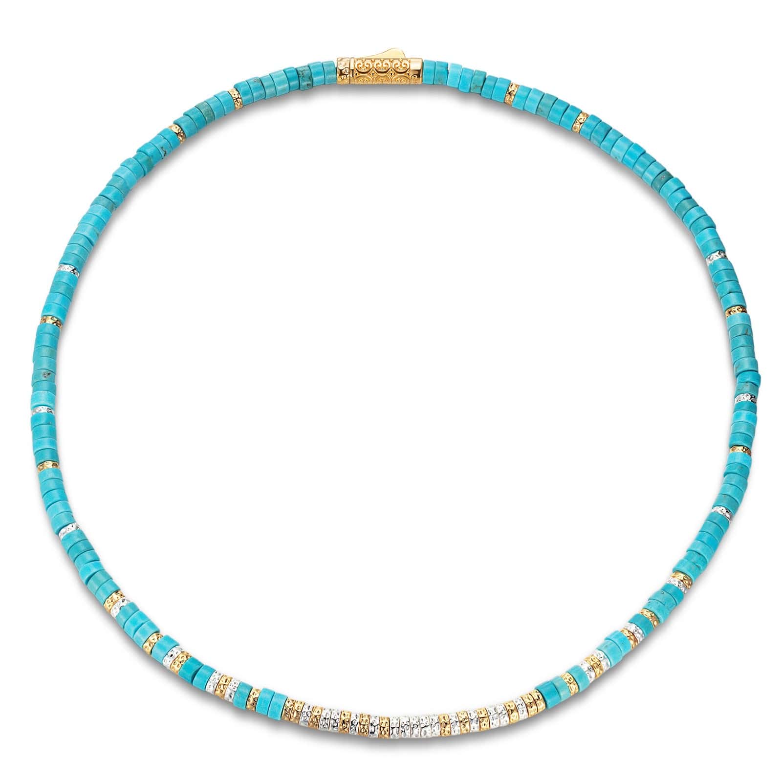 BOUNDLESS LOOPS HANDCRAFTED NECKLACE IN NATURAL TURQUOISE, CRAFTED IN ...