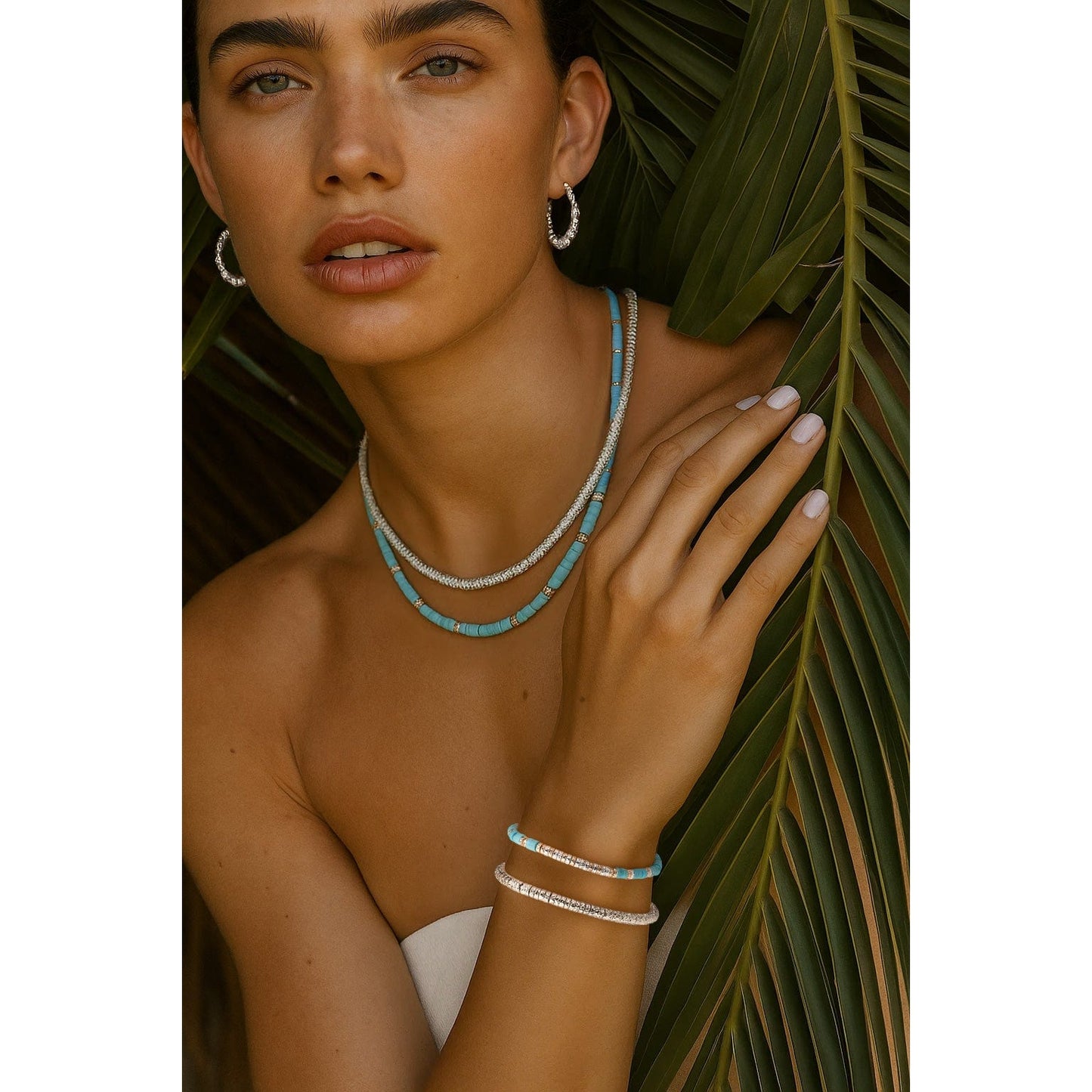 Boundless Loops Handcrafted Bracelet in Tarnish-Resistant Silver Finish