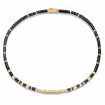 Boundless Loops Handcrafted Bracelet in Natural Black Onyx, Set in Tarnish-Resistant Silver with 14K Gold Finish
