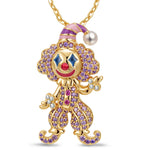 Trickster's Masquerade Tarnish-resistant Silver Necklace With Enamel In 14K Gold Plated