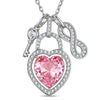 Sterling Silver Kaleidoscope Dream Charm Necklace In White Gold Plated - Handcrafted with Swarovski® Crystals