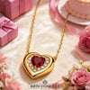 Sterling Silver Eternal Love Lab-Certified Ruby Necklace In 14K Gold Plated
