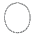 Tarnish-resistant Silver Tennis Necklace Chain In 14K Gold Plated