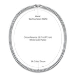Tarnish-resistant Silver Tennis Necklace Chain In 14K Gold Plated