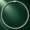 6.5 CTW Lab-Grown Diamond Honeycomb Tennis Necklace In Sterling Silver (S925), 18 in / 45.72 cm (Includes IGI Certification from International Gemological Institute)