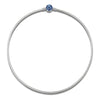 Sterling Silver Personalized Fashion Snap Chain Necklace with Enamel In White Gold Plated