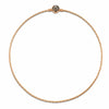 Sterling Silver Personalized Fashion Snap Chain Necklace with Enamel In Rose Gold Plated