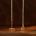 Sterling Silver Personalized Fashion Bamboo Chain Necklace In 14K Gold Plated