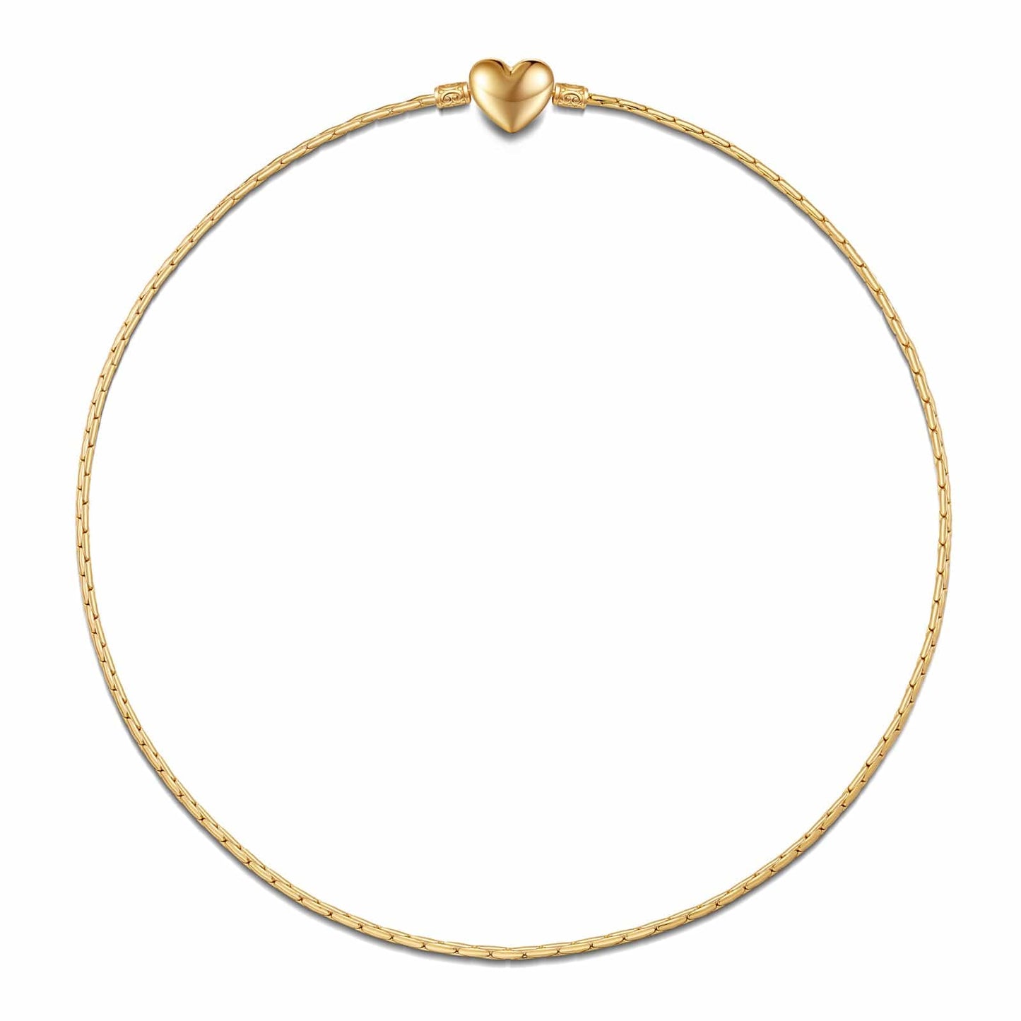Sterling Silver Classic Bamboo Chain Necklace In 14K Gold Plated