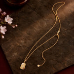 Sterling Silver JAPONICA REVERIE Moonlit Blossom Charm Necklace with 14K Gold Plating