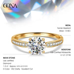 IGI Certified Lab-Grown Round Brilliant Cut Diamond - Pave Classic Engagement Ring 14K Yellow Gold Plated (Includes IGI Certification from International Gemological Institute)
