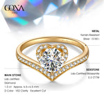 IGI Certified Lab-Grown Round Brilliant Cut Diamond - Pave Classic Engagement Ring 14K Yellow Gold Plated (Includes IGI Certification from International Gemological Institute)