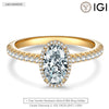 Exclusive Sale: IGI Certified Lab-Grown Oval Brilliant Cut Diamond - And Get a 14K Yellow Gold Plated Ring Holder For Free (Includes IGI Certification from International Gemological Institute)