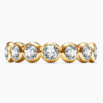 Created With Swarovski@ Crystals - Round Brilliant Cut Eternity Ring 14K Yellow Gold Plated