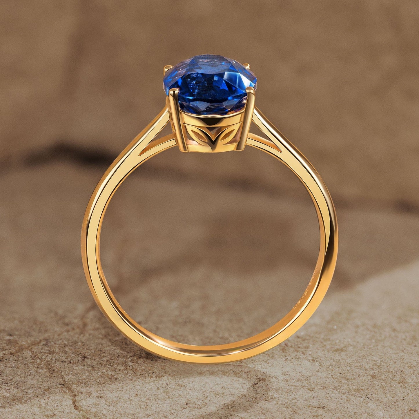 💥 🧲 Fan Appreciation Day: Tarnish-resistant Silver Ring Band In 14K Gold Plated & GRC Certificate - not up for individual sale - Add this to cart to make your free Sapphire into a Sparkling Ring