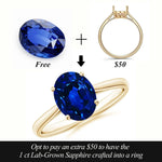 💥🧲 Fan Appreciation Day: Tarnish-resistant Silver Ring Band In 14K Gold Plated - not up for individual sale - Add this to cart to make your free Sapphire into a Sparkling Ring