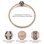 Guardian of the Gracious Tarnish-resistant Silver Charms Bracelet Set With Enamel In Rose Gold Plated (Includes bracelet and all charms shown)