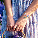 Adjustable Enchanted Fairy Tarnish-Resistant Silver Charm Bracelet Set In 14K Gold Plated (Includes bracelet and all charms shown)
