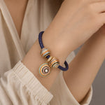 Twilight Mediterranean Star Compass Curated Charm Bracelet Set in Tarnish‑Resistant Silver with 14K Gold Plating (Includes Bracelet And All Charms Shown)