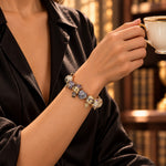 Halloween Midnight Tarnish-resistant Silver Parade Charm Bracelet Set In 14K Gold Plated (Includes Bracelet And All Charms Shown)