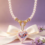 Love's Pearl Tarnish-resistant Silver Pearl Necklace Set In 14K Gold Plated