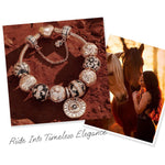 [💥As @evy_onelove's Pick] Memories Of Versailles Tarnish-resistant Silver Charms Bracelet Set With Enamel In Rose Gold Plated (Includes bracelet and all charms shown)