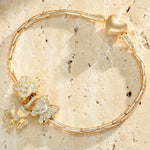 Sterling Silver Spring Garden Charms Bracelet Set In 14K Gold Plated (Includes bracelet and all charms shown)