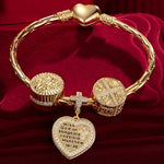 Sterling Silver All Year Round Charms Bracelet Set In 14K Gold Plated (Includes bracelet and all charms shown)