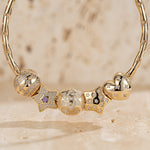 Sterling Silver The Stars Of Versailles Charms Bracelet Set In 14K Gold Plated (Includes bracelet and all charms shown)