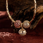 Sterling Silver Lively Ball Charms Bracelet Set With Enamel In 14K Gold Plated