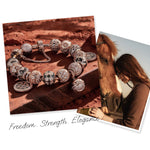 Sterling Silver My Lord, My Glory Bamboo Chain Charms Bracelet Set With Enamel In Rose Gold Plated (Includes bracelet and all charms shown)