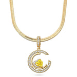 Sterling Silver Serene Serenade Charms Necklace Set In 14K Gold Plated