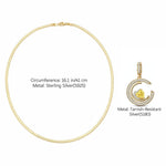 Sterling Silver Serene Serenade Charms Necklace Set In 14K Gold Plated