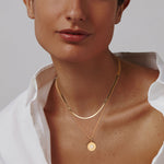 Sterling Silver Shining North Star Charms Necklace Set In 14K Gold Plated