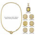 Sterling Silver Song of Radiance November Birthstone Charms Necklace Set In 14K Gold Plated