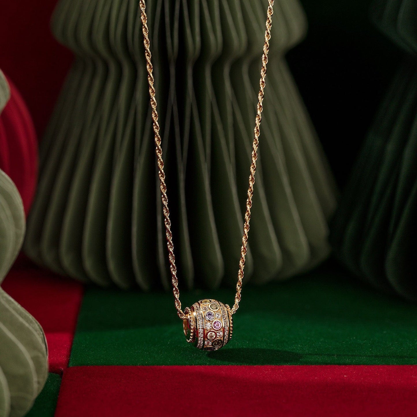 Limited Edition - The Iconic Advent Calendar - 12 Days Of Christmas Fine Jewelry Gift Set: Sterling Silver Petal Delight Charms Earrings and Necklace and Bracelet Set With Enamel In 14K Gold Plated