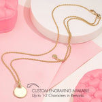 Sterling Silver Adjustable Rope Chain Necklace with Slider Clasp Customizable Engraving Pages of Love Charms Necklace Set In 14K Gold Plated