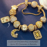 Sterling Silver Thriving Dreamscape Charms Bracelet Set In 14K Gold Plated (Includes bracelet and all charms shown)