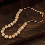 Sterling Silver Classic Bamboo Chain Necklace Mystic Seasons Charms Necklace Set In 14K Gold Plated