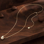 Sterling Silver Love Cube Necklace Set In 14K Gold Plated