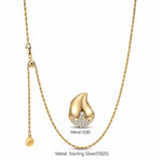 Sterling Silver Love Cube Necklace Set In 14K Gold Plated