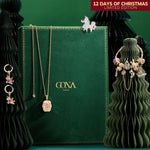 Limited Edition - The Iconic Advent Calendar - 12 Days Of Christmas Fine Jewelry Gift Set: Sterling Silver Joyful Arrival Charms Earrings and Necklace and Bracelet Set With Enamel In 14K Gold Plated