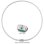 Sterling Silver Vespera Amulet Charms Necklace Set In White Gold Plated