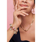 Maternal Bond Knot Tarnish-Resistant Silver Herringbone Chain Necklace In 14K Gold Plated