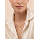 Personalized Engravable Sterling Silver Framed Heart Pendant Necklace In 14K Gold Plated