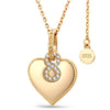 Personalized Engravable Sterling Silver Infinity Symbol Heart Necklace In 14K Gold Plated, "Forever Love" Sentimental Gift for Her